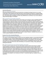 Colorado academic standards/common core academic standards frequently asked questions