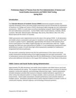 Preliminary report of themes from the first administration of science and social studies assessments and PARCC field testing