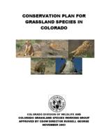 Conservation plan for grassland species in Colorado