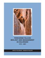 Peregrine falcon biology and management in Colorado, 1973-2001