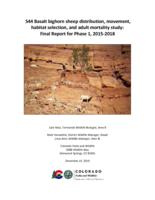 S44 Basalt bighorn sheep distribution, movement, habitat selection, and adult mortality study : final report for phase 1, 2015-2018