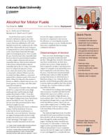 Alcohol for motor fuels