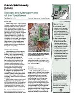 Biology and management of the toadflaxes