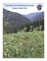 Colorado Natural Heritage Program projects 2010-2012