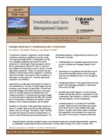 Farmer resiliency under drought conditions