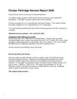 Chukar partridge harvest report. 2000