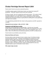 Chukar partridge harvest report. 2004