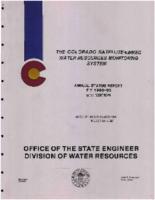 The Colorado satellite-linked water resources monitoring system : annual status report. FY 1989-90
