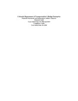 Colorado Department of Transportation's Bridge Enterprise financial statements and independent auditor's reports : financial audit, years ended June 30, 2020 and 2019 : compliance audit year ended June 30, 2020