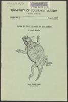 Guide to the lizards of Colorado