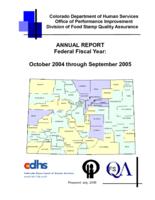 Annual report, federal fiscal year