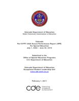 Annual performance report for special education. 2009-10