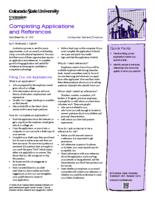 Completing applications and references