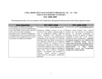 Collaborative Management Program executive report summary. 2008-09