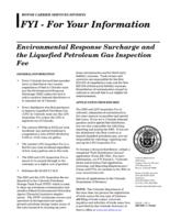 Environmental response surcharge and the liquefied petroleum gas inspection fee