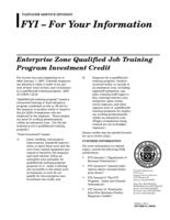 Enterprise zone qualified job training program investment credit