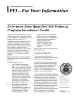 Enterprise zone qualified job training program investment credit