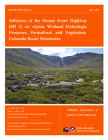Influence of the Mount Evans highway (SH 5) on alpine wetland hydrologic processes, permafrost, and vegetation, Colorado Rocky Mountains
