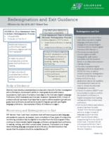 Redesignation and exit guidance effective for the 2016-2017 school year