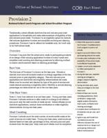 Provision 2 : National School Lunch Program and School Breakfast Program