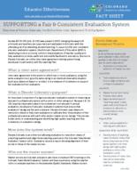 Supporting a fair & consistent evaluation system : overview of Elevate Colorado, the online inter-rater agreement training system