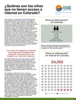 Quiénes son los niños que no tienen acceso a internet en Colorado?
