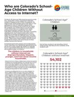 Who are Colorado's school age children without access to internet?