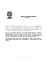 Annual personnel survey. 2001/2002