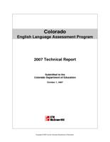 Colorado English Language Acquisition Program ... technical report