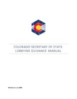 Colorado Secretary of State lobbying guidance manual
