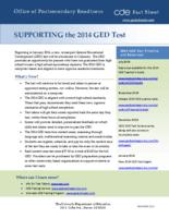 Supporting the 2014 GED test
