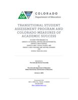 Annual report on the Transitional Colorado Assessment Program : student performance in: grades 3-10 reading, writing and mathematics, grades 5, 8, and 10 science, and grades 3 and 4 reading and writing, Spanish for school year 2013-2014