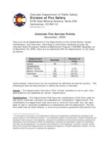 Colorado fire service profile. 2005