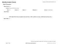 Monthly incident counts. 2011