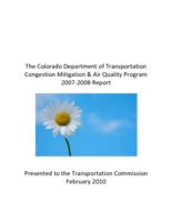 Congestion Mitigation and Air Quality Program 2007-2008 annual report