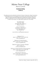 Graduate catalog. 2008-2009