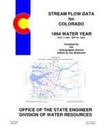 Stream flow data for Colorado. 1994