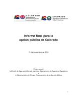 Informe final para la opción pública de Colorado