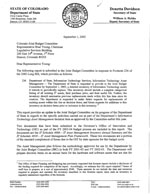 The following report is submitted to the Joint Budget Committee in response to Footnote 236 of the 2002 Long Bill