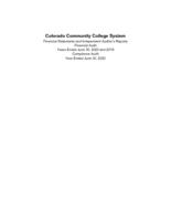 Colorado Community College System : financial statements and independent auditor's reports financial audit, years ended June 30, 2020 and 2019, compliance audit year ended June 30, 2020