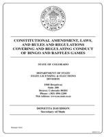 Constitutional amendment, laws, and rules and regulations covering and regulating conduct of bingo and raffles games