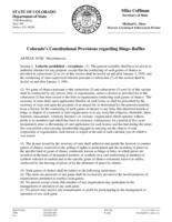 Colorado's constitutional provisions regarding bingo-raffles