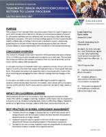Traumatic Brain Injury/Concussion Return to Learn Program