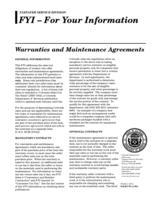 Warranties and maintenance agreements