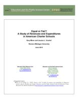 Equal or fair? : a study of revenues and expenditures in American charter schools