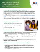 State tests during the COVID-19 pandemic, ACCESS for English language learners