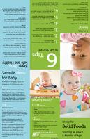 Ready for solid foods starting at about 6 months of age