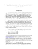 Water allocation compacts in the west : an overview