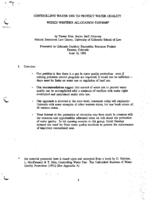 Controlling water use to protect water quality within western allocation systems