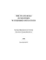 The state role in western watershed initiatives